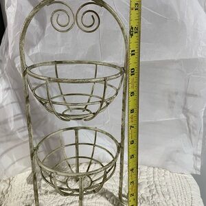 Vintage Metal Wire Basket Stand